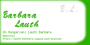 barbara lauth business card